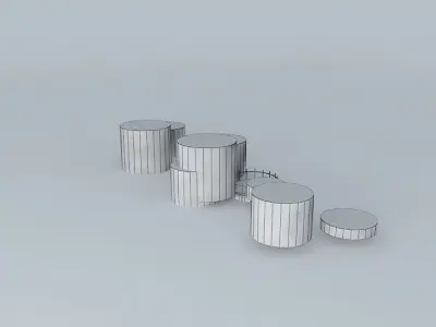 Gas Holders, London SW6 Free 3D model