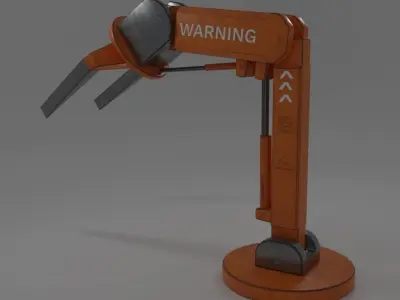 Robotic Arm Stylized Low-poly 3D model