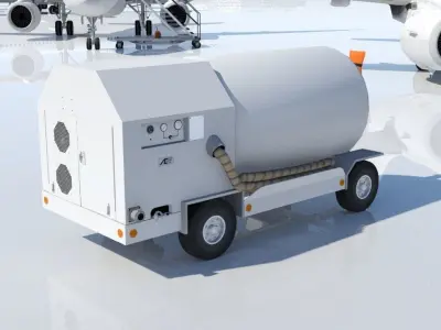 Airstarter ACE 500 ground support airport equipment Low-poly 3D model