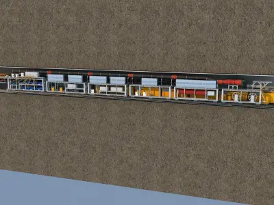Tunnel boring machine 3D model purchase