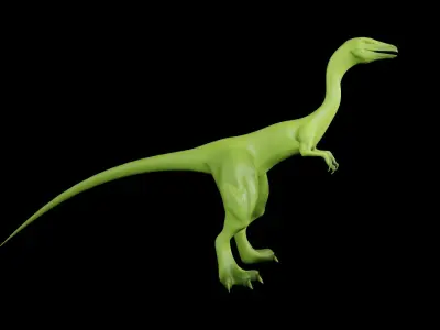 Lowpoly Compsognathus dinosaur Low-poly 3D model