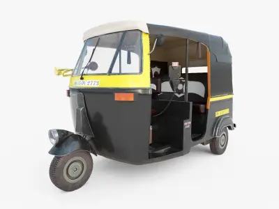 Bajaj Indian Auto Rickshaw 3D model