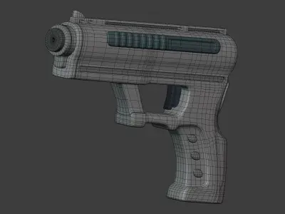 Sci-Fi Pistol - Gun - weapon - Toy Low-poly 3D model