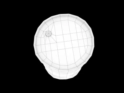 A METAL OIL DRUM FOR GAME-READY ASSET Low-poly 3D model