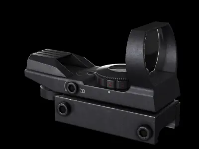 AAA Coyote Reflex Sight Game Ready PBR Low-poly 3D model