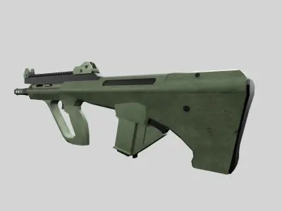 sci-fi gun 3D model 5
