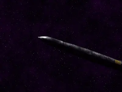 Space Ballistic Missile 3D Model Sci-Fi Tactical Weapon 3D model