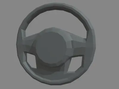Steering Wheel Car Custom Low-poly 3D model