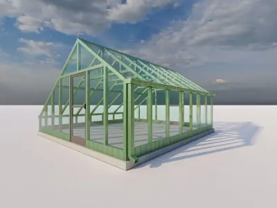 Glass building-Commercial building-building classic 3D model purchase