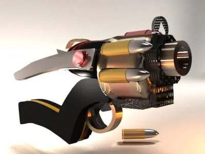 Fantasy Pistol - Game ready  Low-poly 3D model