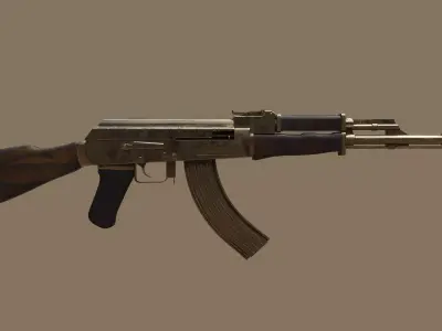 Low Poly Ak47 Model - 12k tris Low-poly 3D model