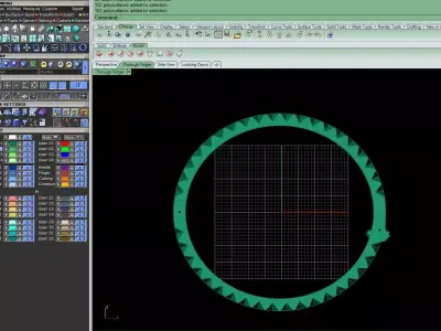 Beautifully crafted single row bangle bracelet with gemstones 3D print model