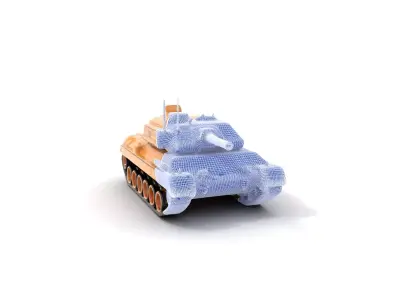 Desert Merkava Tank model pack Low-poly 3D model