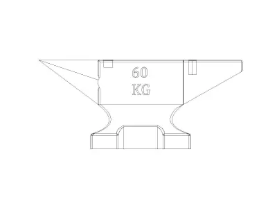 Industrial Anvil Model Low-poly 3D model