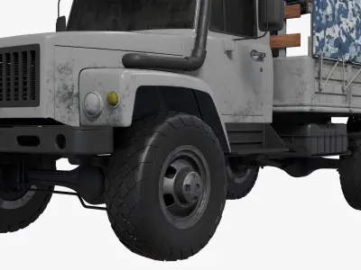 military truck 3D model Textured