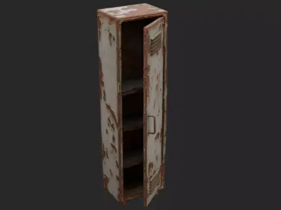 Abandoned Locker Low-poly 3D model