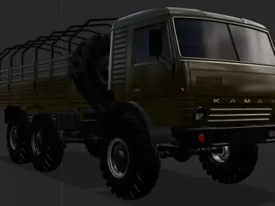 kamaz  war car  3D print model