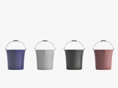 Plastic Industrial Buckets 3D model