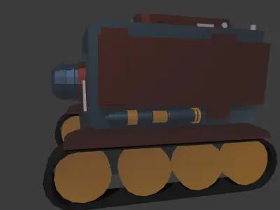 war tank cartoon Free 3D model
