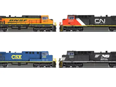 Locomotive 3D Models 3D Model Pack purchase