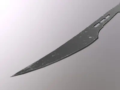 Modern Tactical Sword Low-poly 3D model