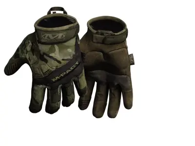 Modern Military Tactical Gloves - Multicam Low-poly 3D model