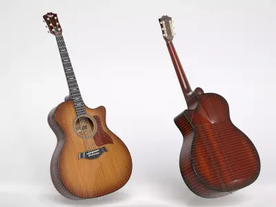 Guitar Low-poly 3D model