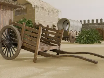 Medieval Fortress And Village 3D model purchase