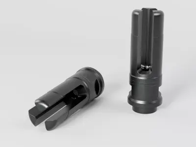 SOCOM 3 Prong Flash Hider Low-poly 3D model