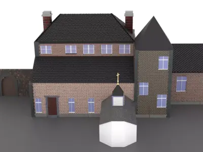 The Chateau at Hougoumont  battle of waterloo 3D model