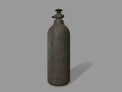 Oxygen Tank Low-poly 3D model shop