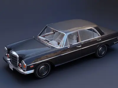 Mercedes Benz 300 SEL-560SEL Free low-poly 3D model