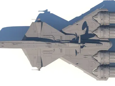 Fan ship design 3D model