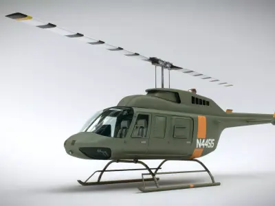 Helicopter Bell 206L Pack 3D model