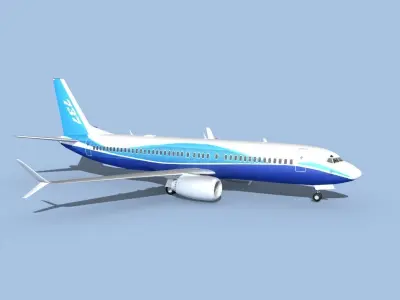 Boeing 737-800 Max Boeing Aircraft 3D model