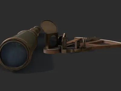 Old Nautical Tools Low-poly 3D model