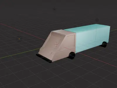 3d model truck stylish Free low-poly 3D model