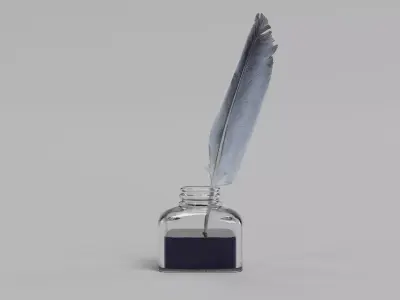 -Quill in Inkpot- 3D model