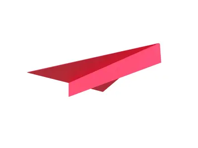 Paper Plane v4 002 Low-poly 3D model