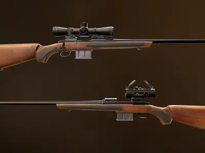 Remington 700 Low-poly 3D model
