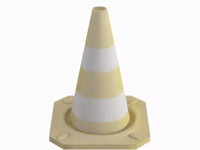 Traffic Cone A 03 Low-poly 3D model
