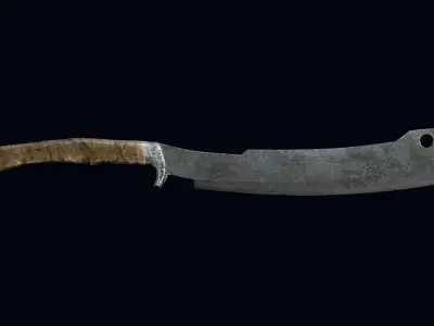 3D Model Survival Cleaver Low-poly 3D model