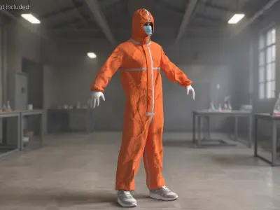  Industrial Isolation Coverall Orange 
