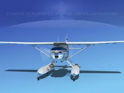 Cessna 182 Seaplane State Police 3D model