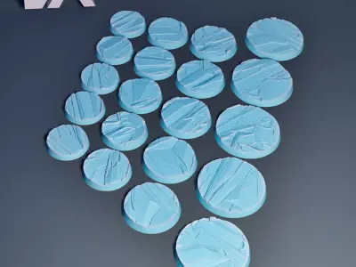 HD Base Set 24 - Crystalline 3D print model