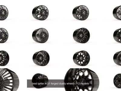best seller KG1 forged dually wheels 3D Model Pack