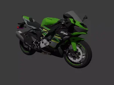 2020 KAWASAKI ZX6R Low-poly 3D model