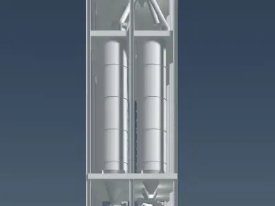 Silo building 3D model