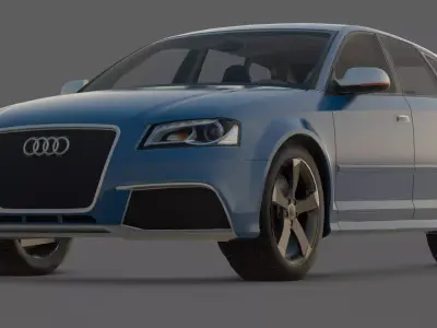2012 Audi RS3 Sportback 3D Model  The Original Hot Hatch Killer Low-poly 3D model
