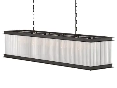 Rod Frosted Chandelier 3D model